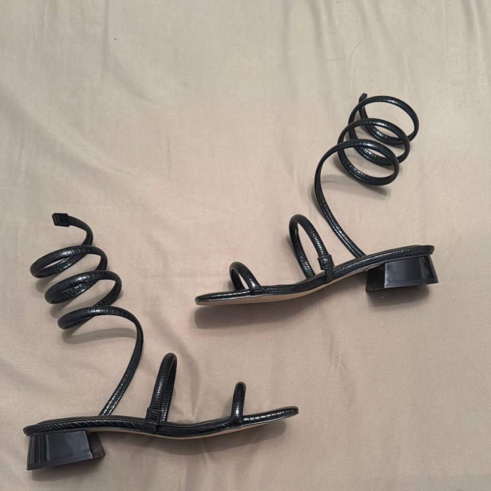 Aldo Black Strappy Heels